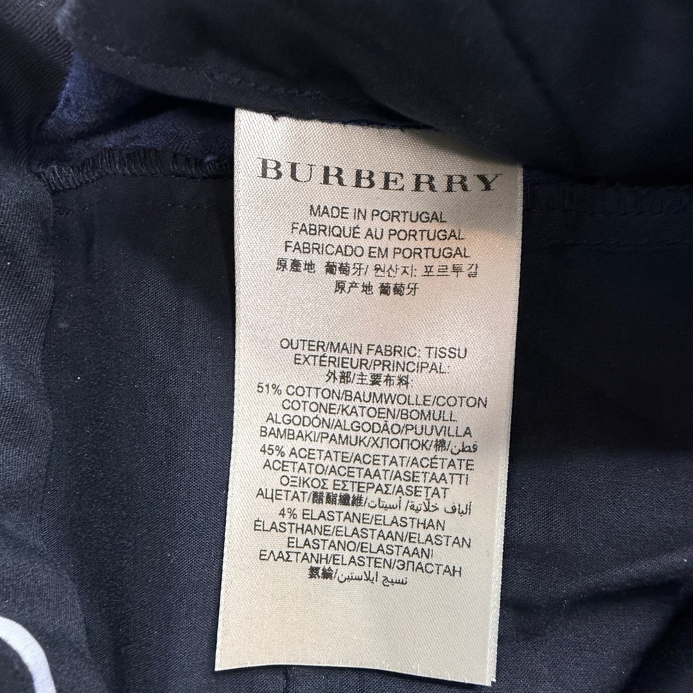 Burberry‎ London Black Jacquard Tailored Straight Leg Dress Pants Womens Size 6 - Picture 6 of 7